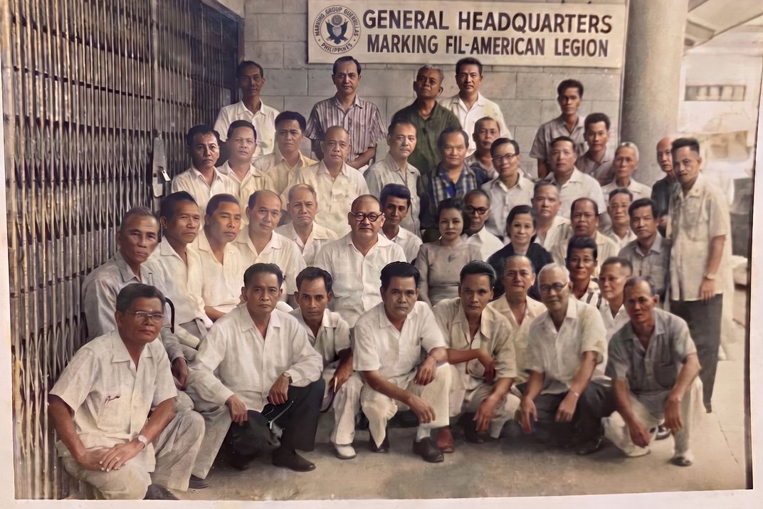Antonio's group photograph after restoration and colourisation