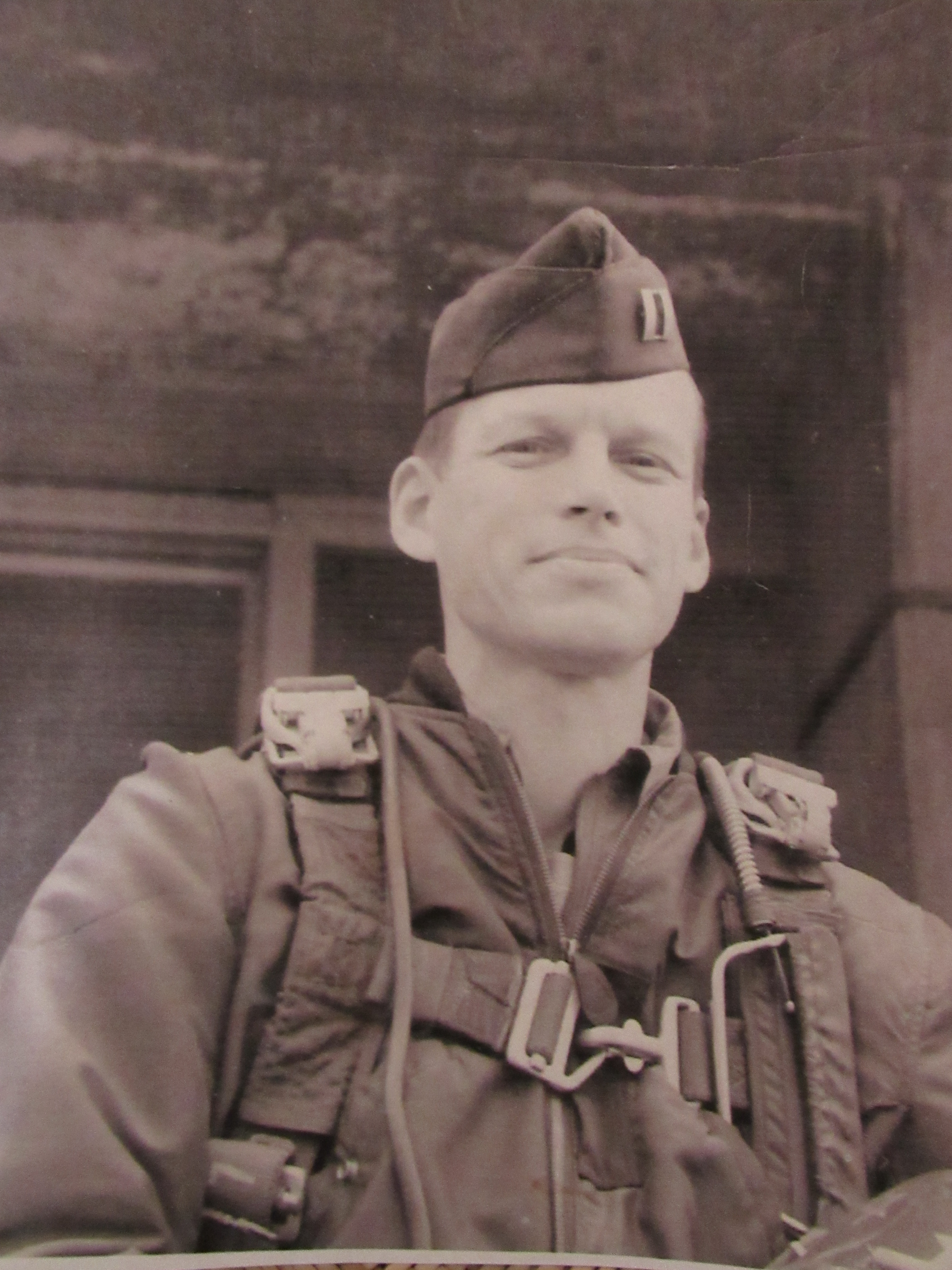 Rodger's faded military portrait before restoration